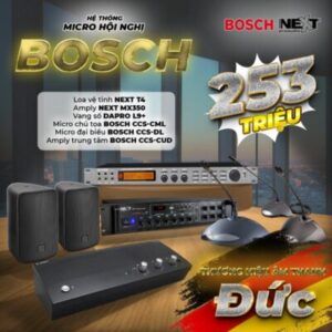 Hệ thống âm thanh phòng họp DK 37 (26 Micro Bosch + 16 loa Bosch)